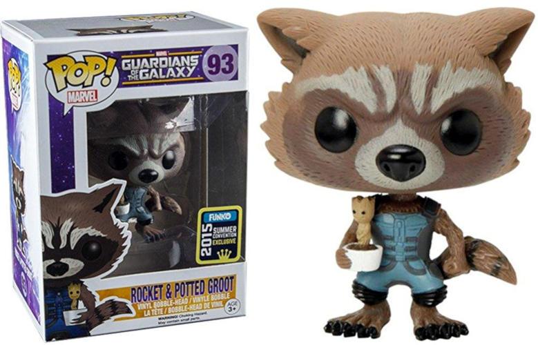 Funko Pop! Guardians of the Galaxy Rocket and Potted Groot Summer Convention Exclusive #93