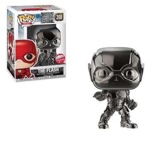 Funko Pop! Justice League The Flash (Black Chrome) Exclusive #208