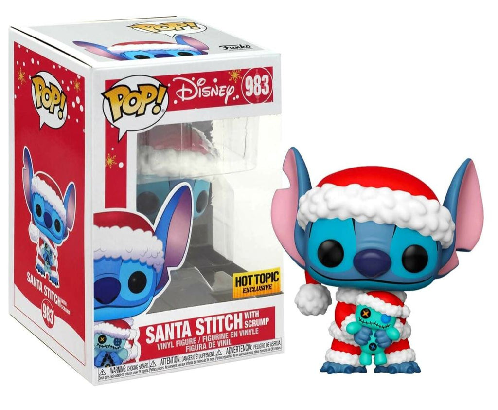 Funko Pop! Lilo and Stitch Santa Hat Stitch with Scrump (Hot Topic Sticker)