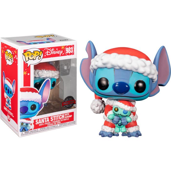 Funko Pop! Lilo and Stitch Santa Hat Stitch with Scrump (Special Edition Sticker)