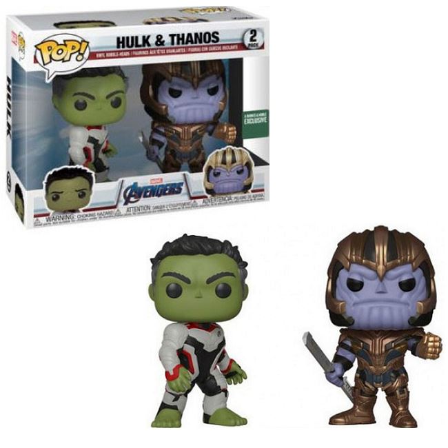 Funko Pop! Marvel Avengers End Game Hulk & Thanos 2 pack