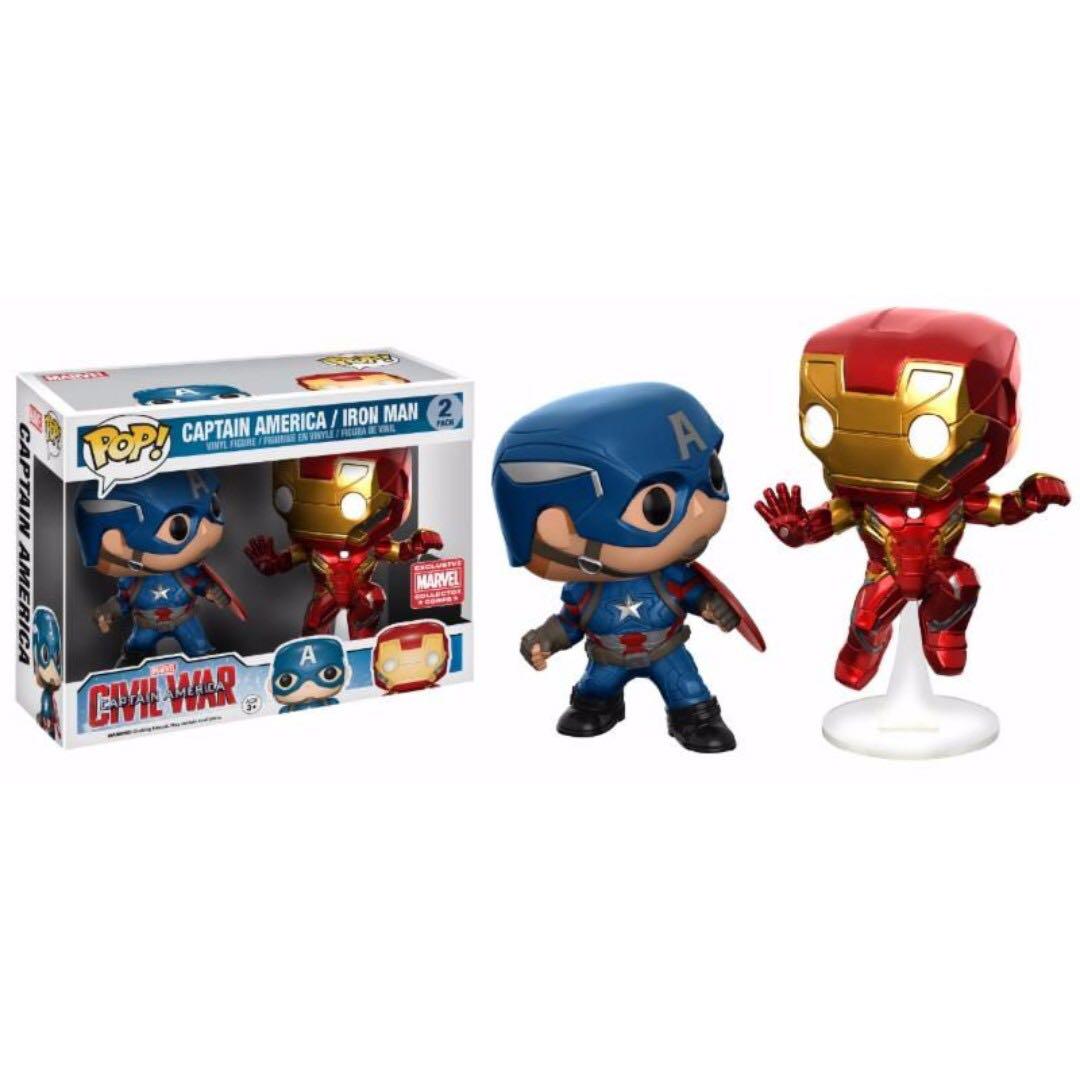 Funko Pop! Marvel Captain America online and Iron Man