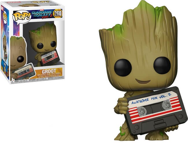 Funko Pop! Marvel Guardians of the Galaxy Groot with Mixtape Exclusive #260