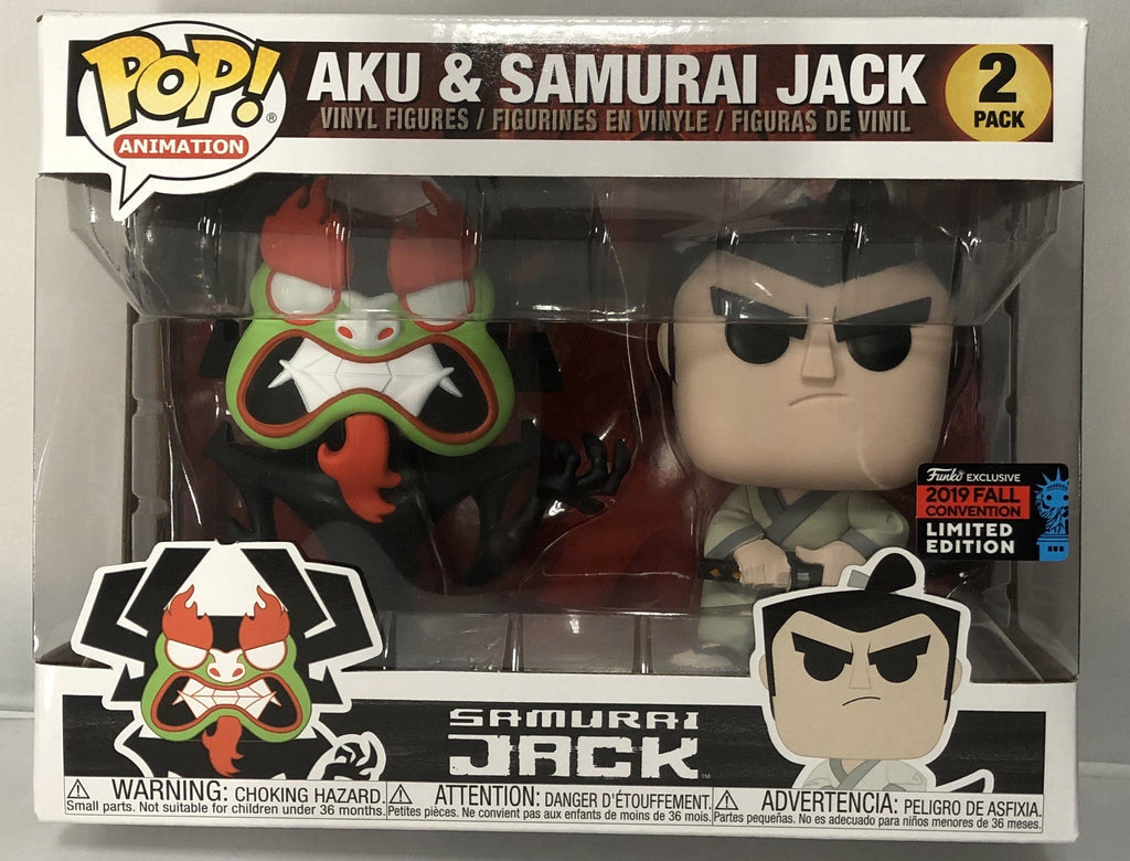 Funko Pop! Samurai Jack Aku and Samurai Jack Fall Convention Exclusive 2 Pack