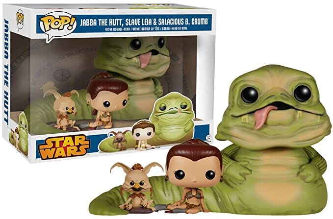 Funko Pop! Star Wars Jabba the Hutt, Slave Leia & Salacious B. Crumb 3-Pack