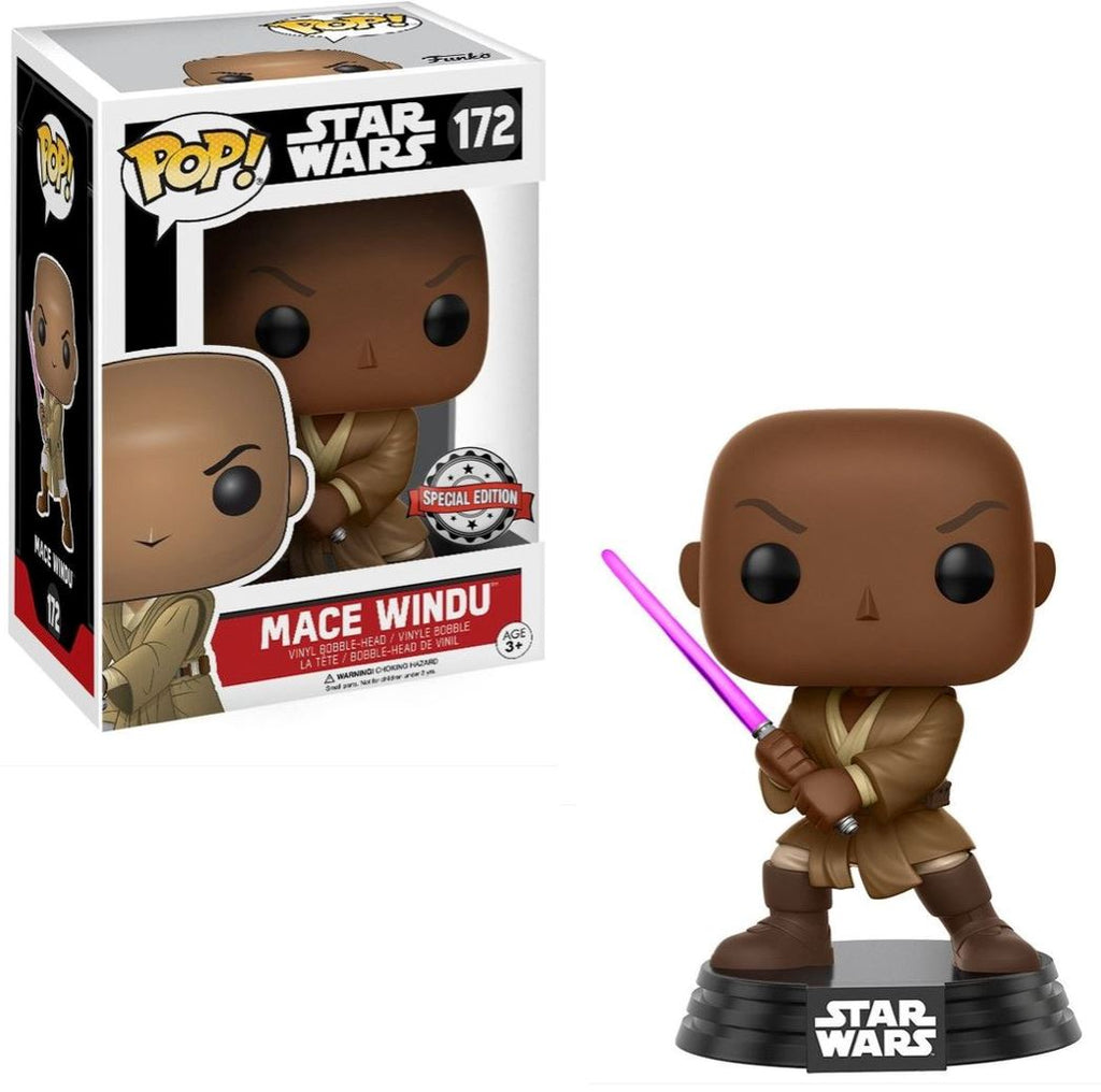 Funko Pop! Star Wars Mace Windu Exclusive #172 (Special Edition Sticker)