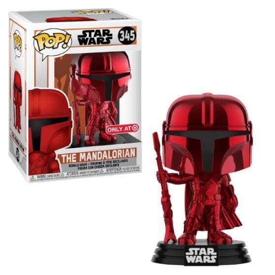 Funko Pop! Star Wars Red Chrome The Mandalorian Exclusive #345