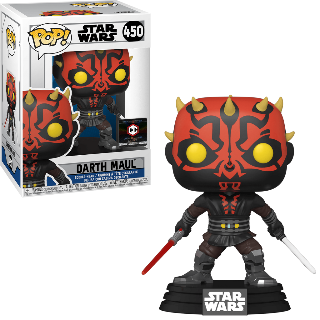 Funko Pop! Star Wars The Clone Wars Darth Maul with Darksaber and Lightsaber Exclusive #450