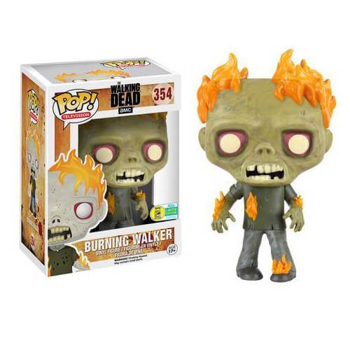 Funko Pop! The Walking Dead Burning Walker SDCC (Official Sticker) Exclusive #354