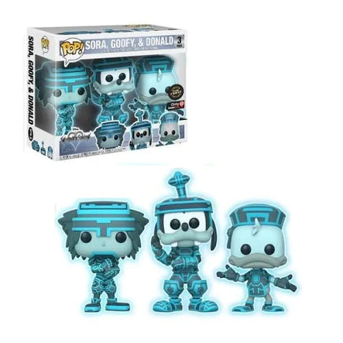 Funko POP! Kingdom Hearts Tron SORA, GOOFY & DONALD shops Gamestop Exclusive 3 pack