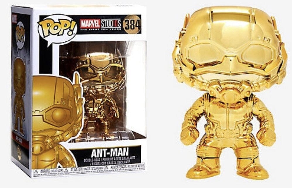 Marvel Studio's 10th Anniversary Ant-Man Gold Chrome Funko Pop! #384