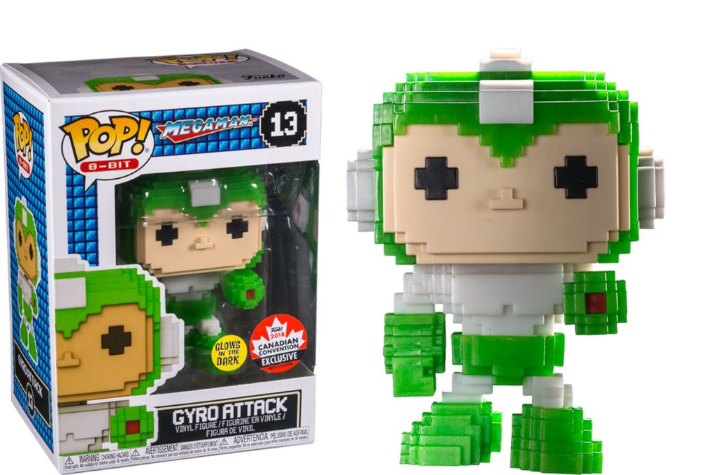 Megaman 8-Bit Gyro Attack Glow Exclusive Funko 