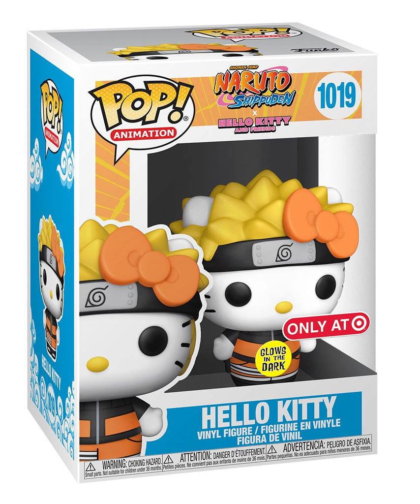 Naruto Shippuden X Hello Kitty and Friends Hello Kitty as Naruto Glow Exclusive Funko Pop! #1019