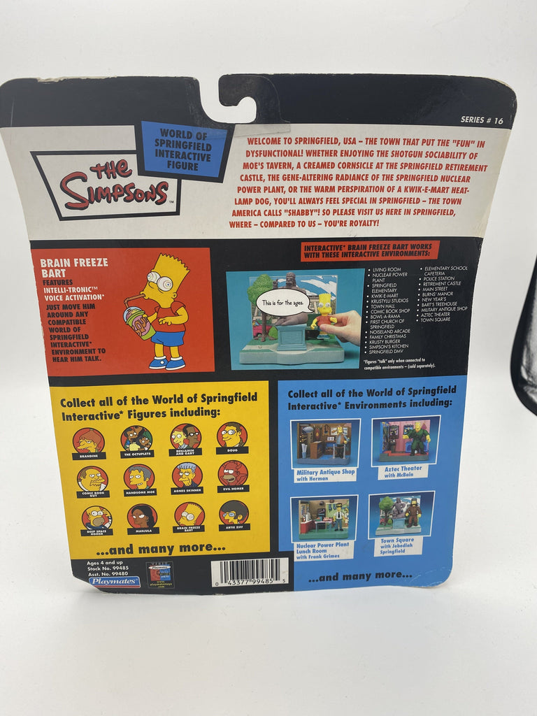 Playmates The Simpsons Brain Freeze Bart Series #16 Action Figure playmates 