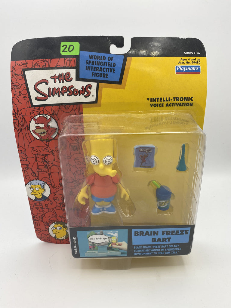 Playmates The Simpsons Brain Freeze Bart Series #16 Action Figure