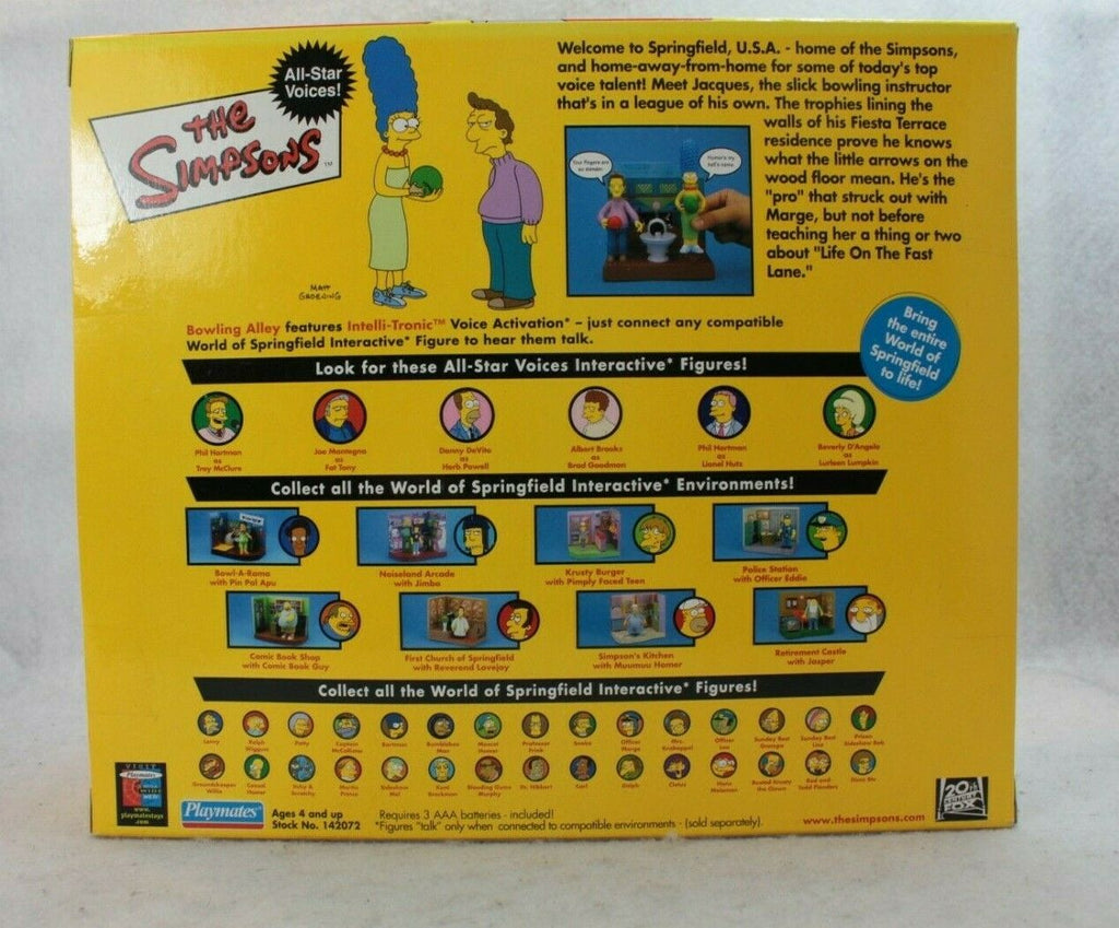 Playmates The Simpsons Environments Bowling Alley Marge and Jacques Exclusive playmates 