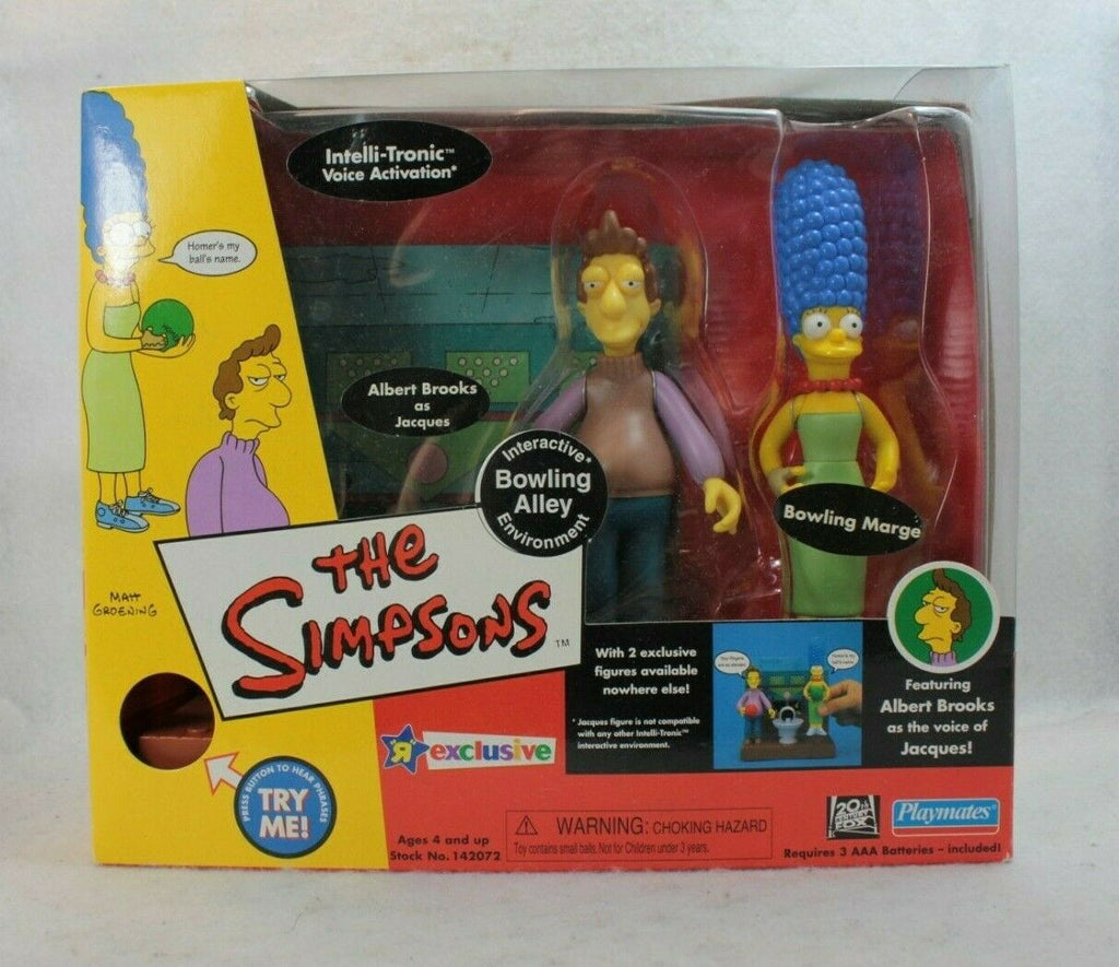 Playmates The Simpsons Environments Bowling Alley Marge and Jacques Exclusive