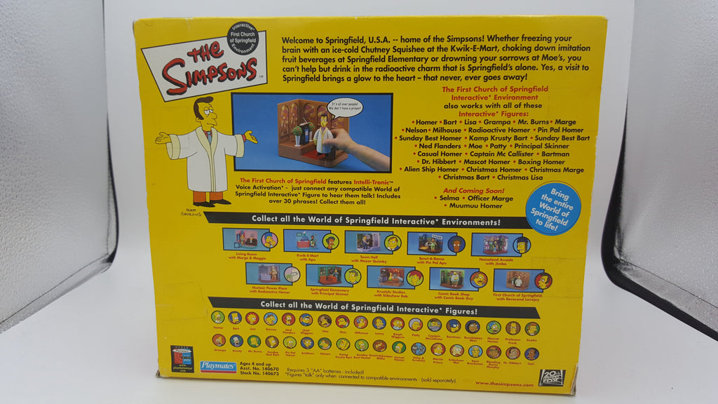 Playmates The Simpsons Environments First Church of Springfield with Reverend Lovejoy Action Figure playmates 