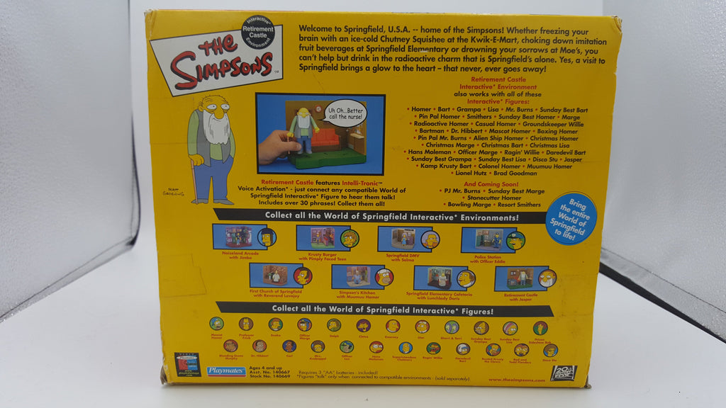 Playmates The Simpsons Environments Retirement Castle with Jasper Action Figure playmates 