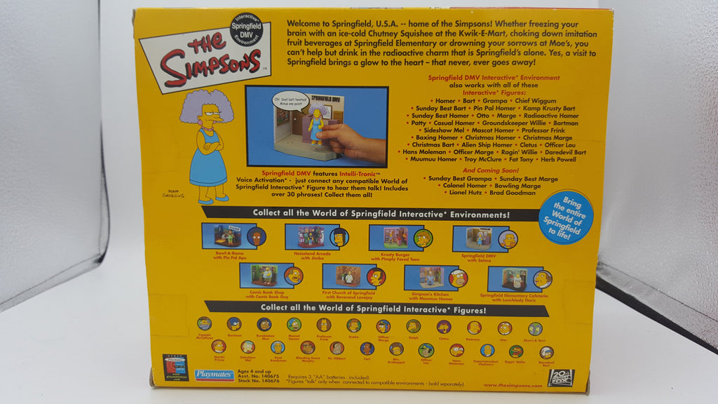 Playmates The Simpsons Environments Springfield DMV with Selma Action Figure playmates 