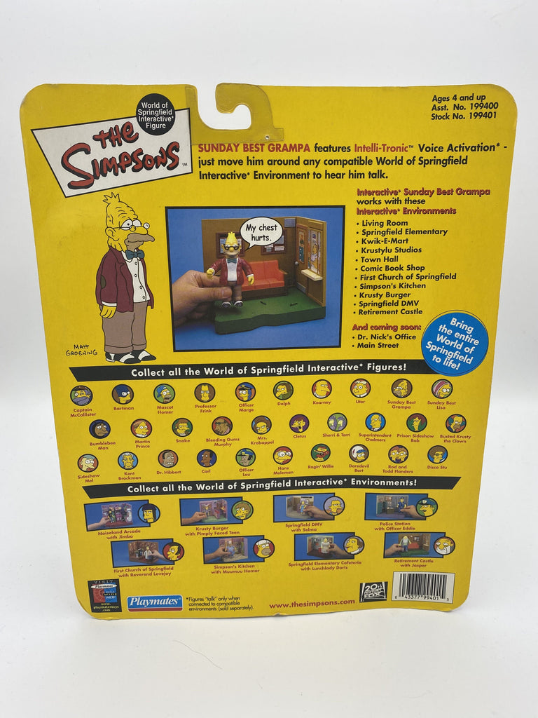 Playmates The Simpsons Sunday Best Grampa Series #9 Action Figure playmates 