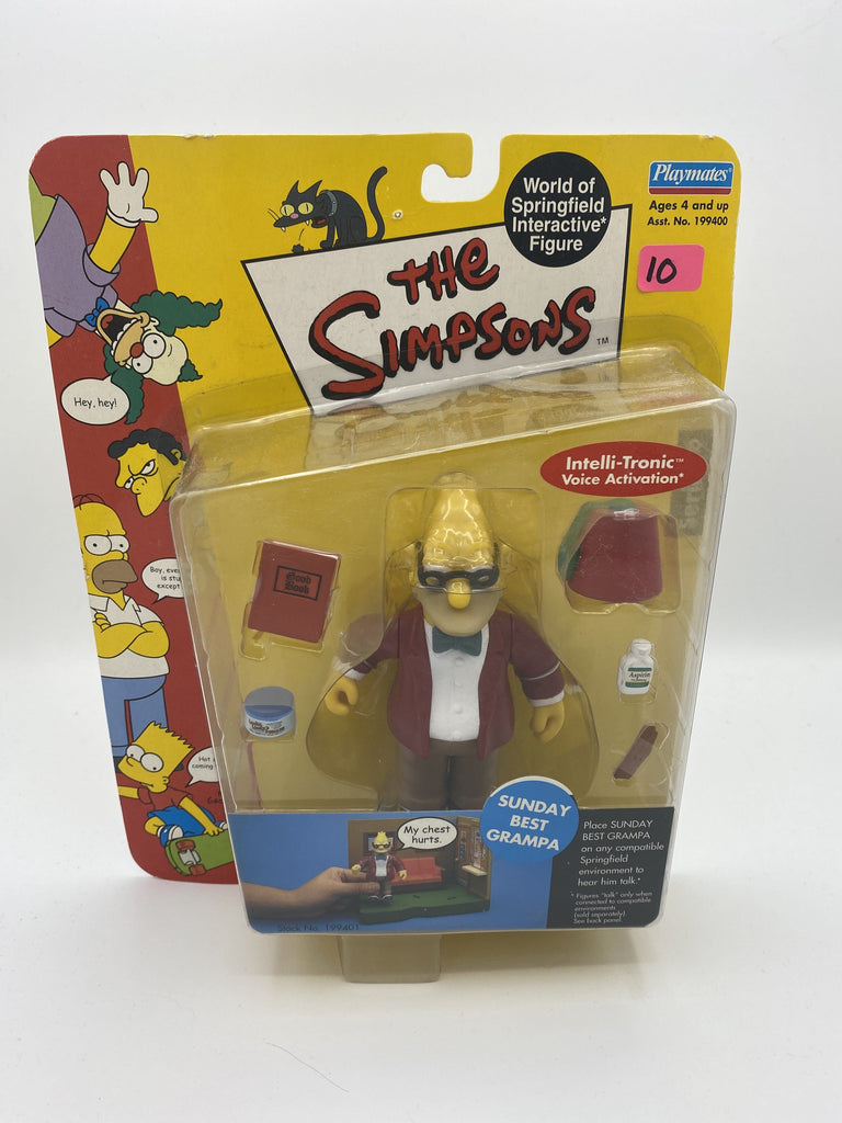 Playmates The Simpsons Sunday Best Grampa Series #9 Action Figure