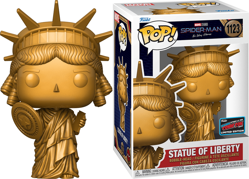 Spider-Man No Way Home Statue of Liberty NYCC (Official Sticker) Exclusive Funko Pop! #1123