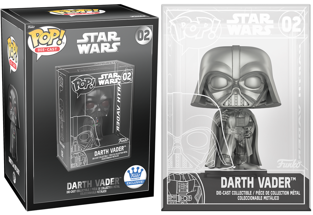 Star Wars Darth Vader (Silver Metallic) Chase Die Cast Exclusive Funko Pop! #02