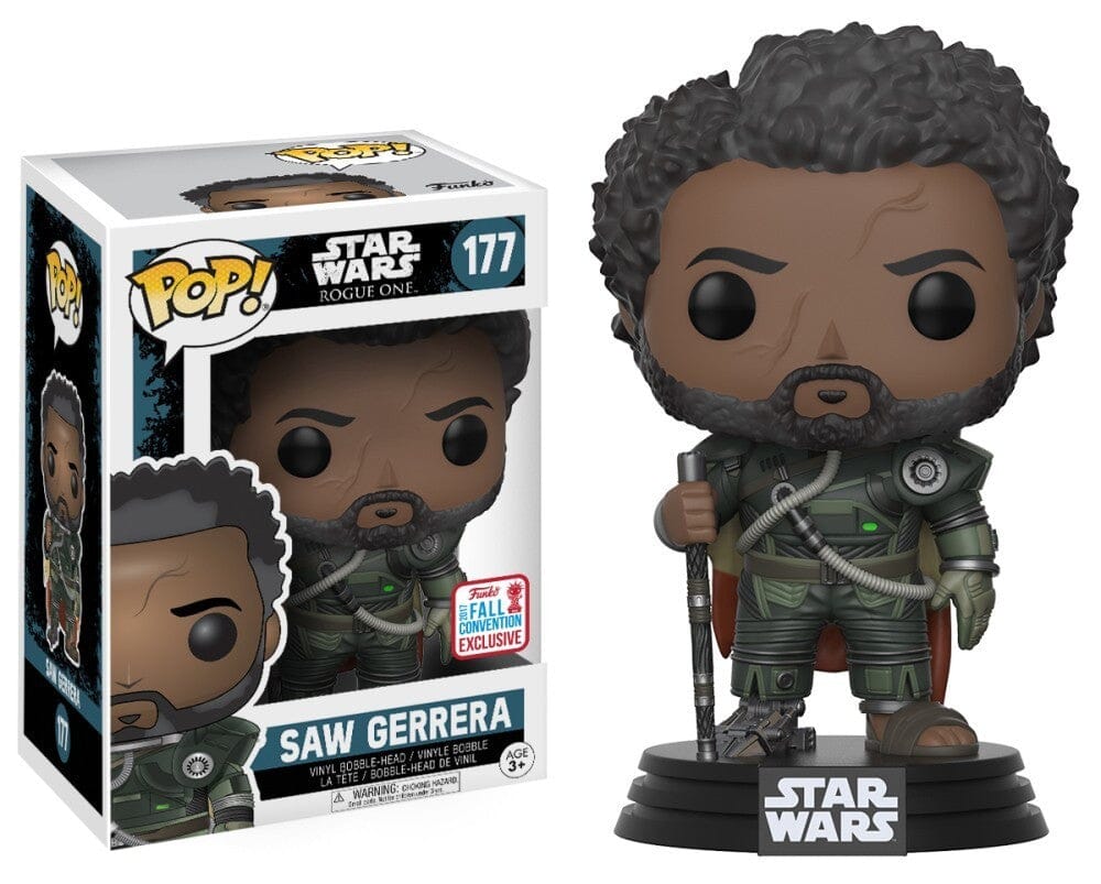 Star Wars Rogue One Saw Gerrera with Hair Fall Convention Exclusive Funko Pop! #177