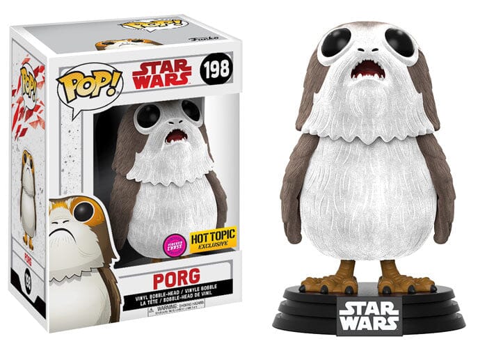 Star Wars The Last Jedi Porg Flocked Chase Exclusive Funko Pop! #198