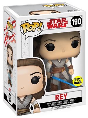 Star Wars The Last Jedi Rey Glow Exclusive Funko Pop! #190