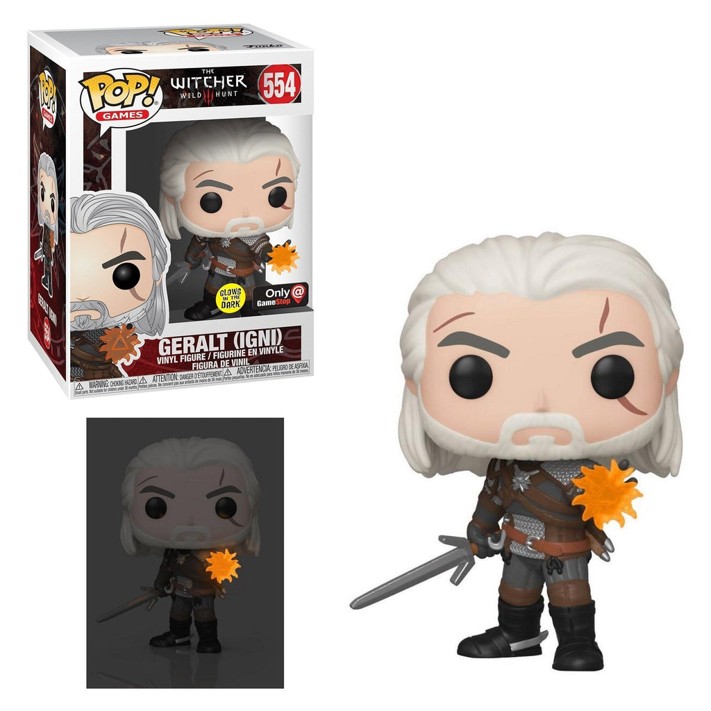 The Witcher 3 Wild Hunt Geralt (Igni) Glow Exclusive Funko Pop! #554