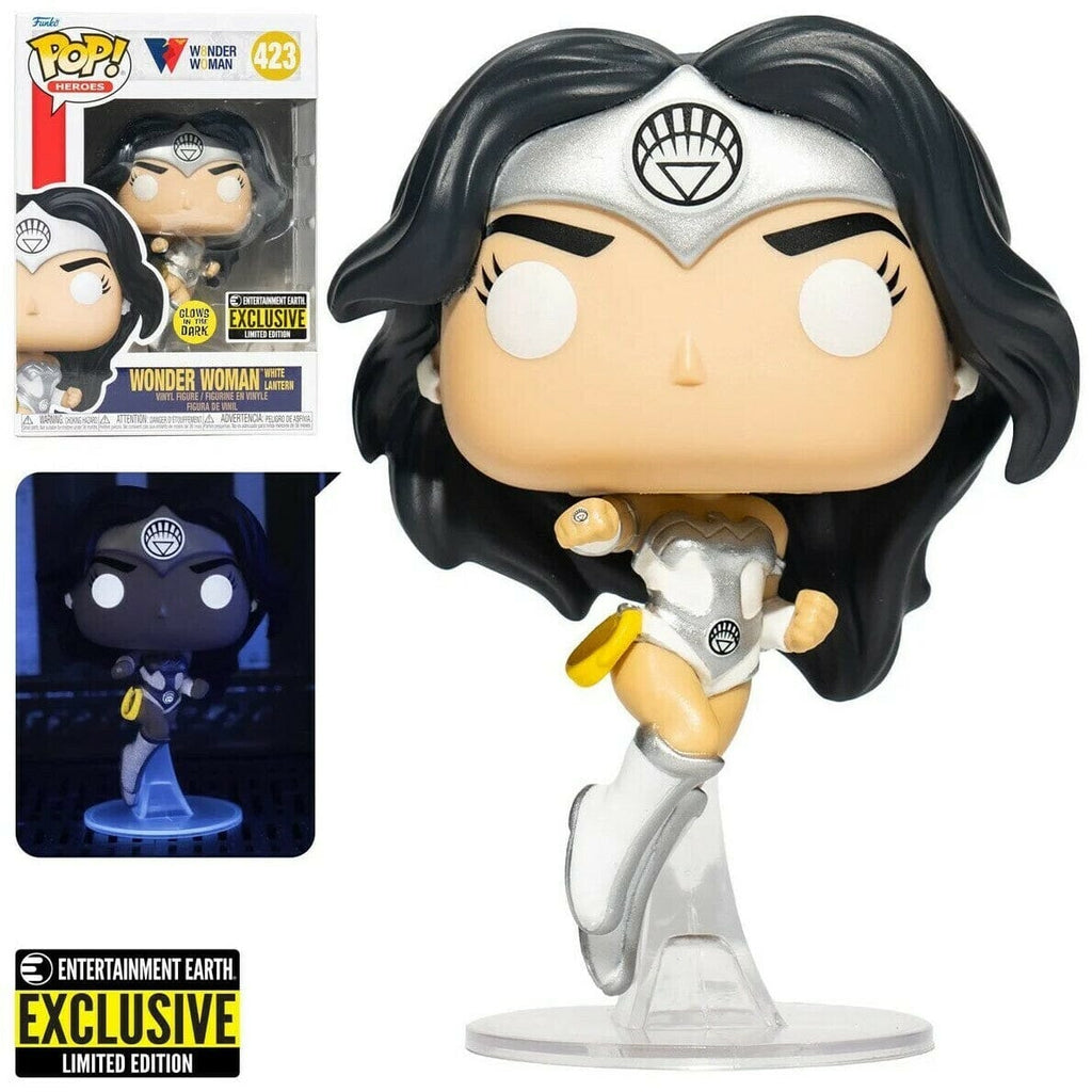 Wonder Woman 80th Anniversary Wonder Woman White Lantern Glow Exclusive Funko Pop! #423