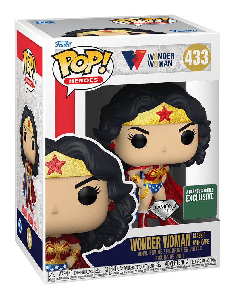 Wonder Woman Classic with Cape  Diamond Exclusive Funko Pop! #433