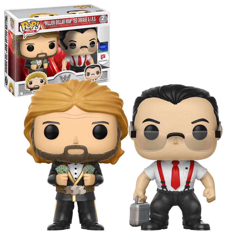 WWE Million Dollar Man Ted Dibiase and IRS Exclusive Funko Pop! 2 Pack