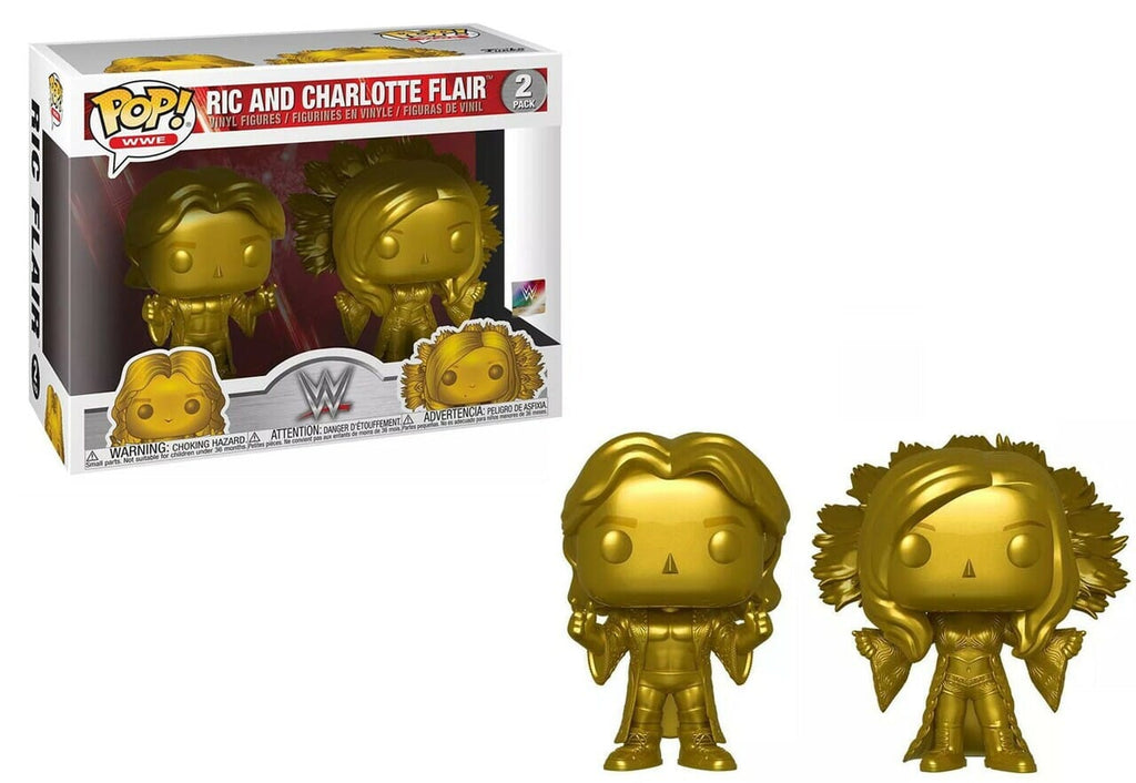 WWE Ric and Charlotte Flair Gold Exclusive Funko Pop! 2 Pack